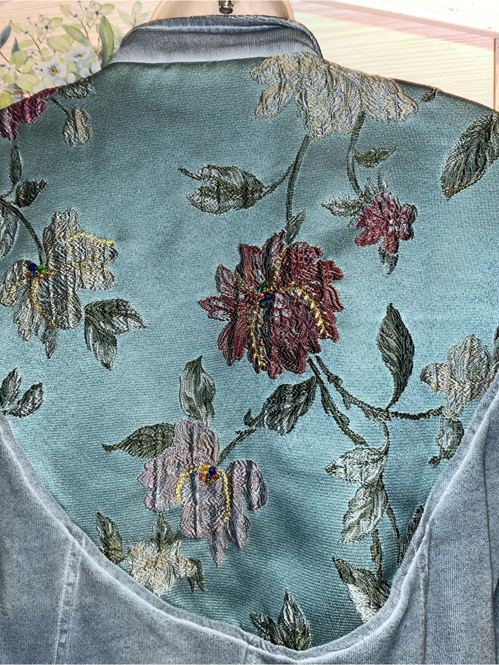 Aratta L Washed Gray Single-Button Blazer with Artistic Feature on Back - Picture 3 of 6
